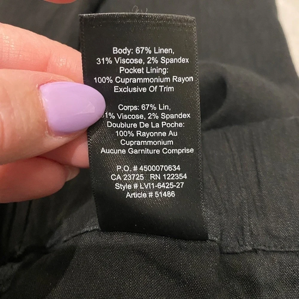 Aritzia Babaton Errol Linen Blend Drawstring Pants 16367